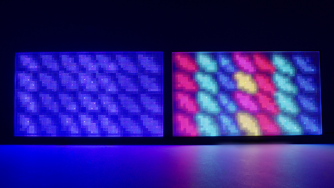 여기 소니의 새로운 True RGB Mini LED TV 기술이 있습니다